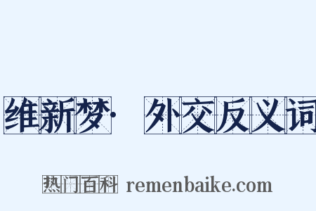 维新梦·外交反义词是什么意思的图片